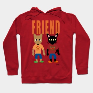 Friend Cat and Dog Hoodie